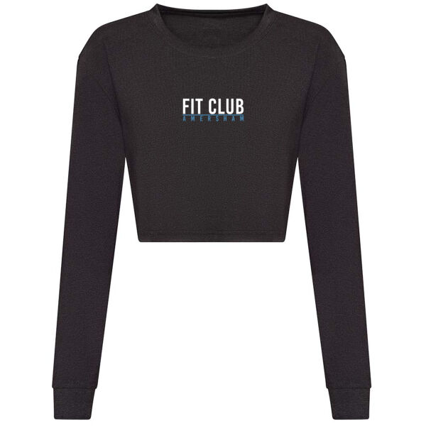 Fit Club  - Women's Long Sleeve Cropped T Thumbnail